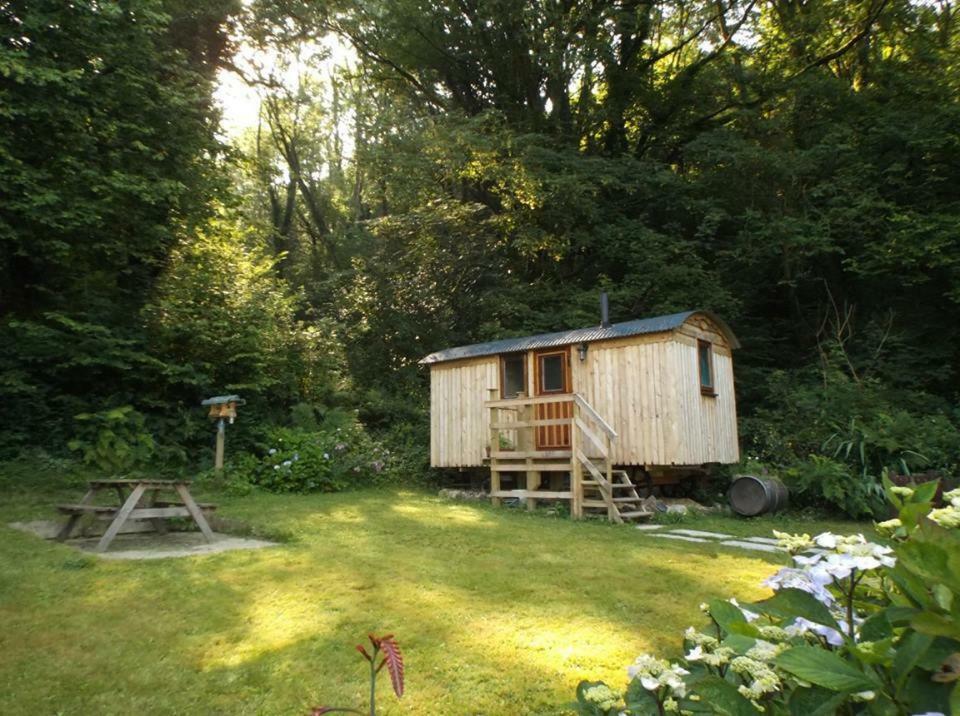 'Morris' The Shepherd'S Hut With Woodland Hot Tub Carmarthen Exteriör bild